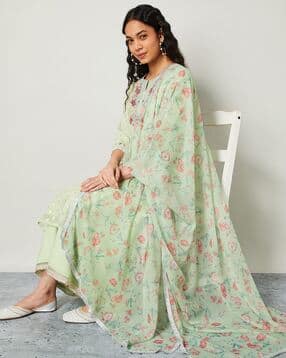 melange by lifestyle Women Floral Print Dupatta-picture-14