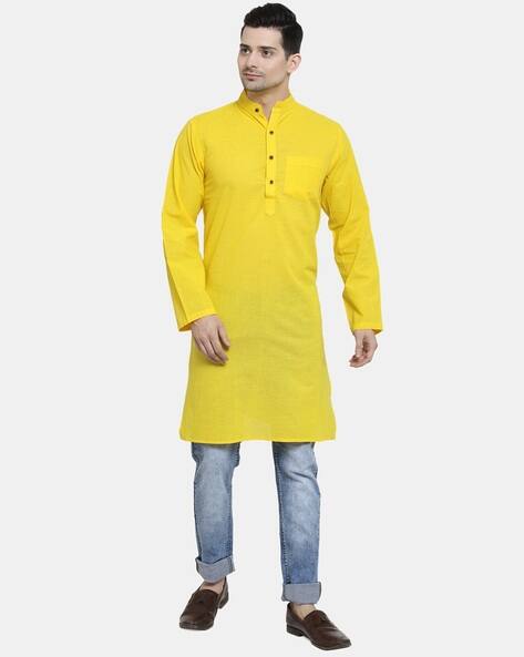 Enchanted Drapes Men Regular Fit Mandarin-Collar Kurta