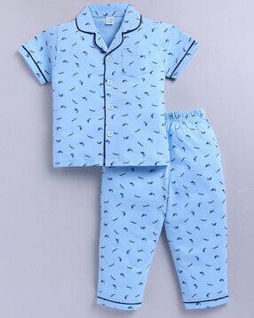 Boys Printed Lounge Pants & Shirt Set-image-20
