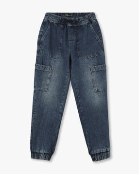 yb dnmx Boys Mid-Wash Relaxed Fit Jogger Jeans-picture-24