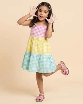 nauti nati Girls Checked Fit & Flare Dress-picture-21