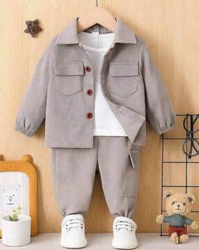 fastdeal x ag Boys Ribbed Shirt & Pants Set-picture-15
