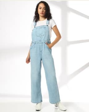 Buy DNMX Women Washed Jumpsuit with In Online | Ajio.com