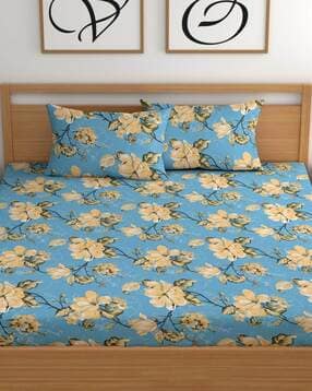 cg homes Cotton Printed 1 Bedsheet with 2 Pillow Covers-picture-14