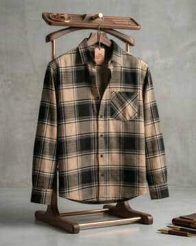 neonomad Men Checked Regular Fit Shirt with Patch Pocket-picture-14