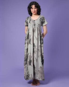 v-mart Women Round-Neck Printed Nighties-picture-30