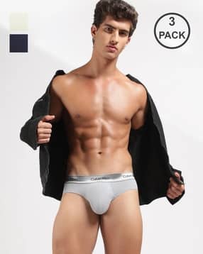 calvin klein underwear Pack of 3 Mid-Rise Briefs with Elasticated Waist-picture-11