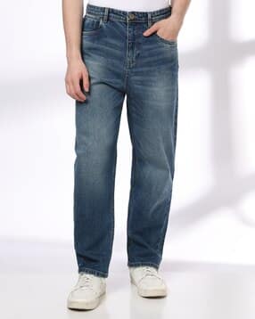 dnmx Men Mid-Wash Loose Fit Jeans-picture-11