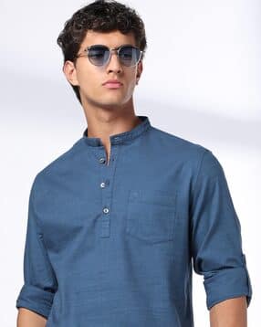 netplay Men Patterned Slim Fit Shirt with Patch Pocket-picture-12