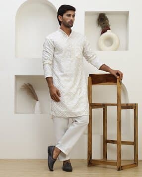 enchanted drapes Men Embroidered Regular Fit Kurta-picture-19