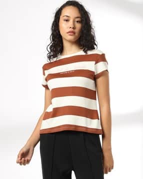 teamspirit Women Striped Regular Fit Crew-Neck T-Shirt-picture-41