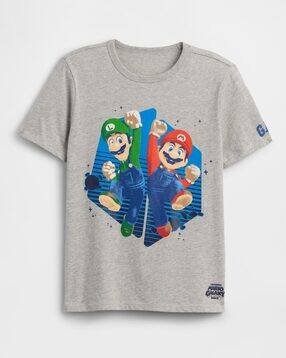 Boys Graphic Print Relaxed Fit Round-Neck T-Shirt-image-42