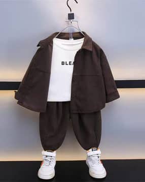 fastdeal x ag Boys Ribbed Shirt & Pants Set-picture-46