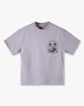 yb dnmx Boys Paradise Club Print Oversized Round-Neck T-Shirt-picture-10