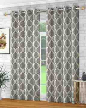 yarnis Pack of 2 Printed Door Curtains with Rings-picture-3