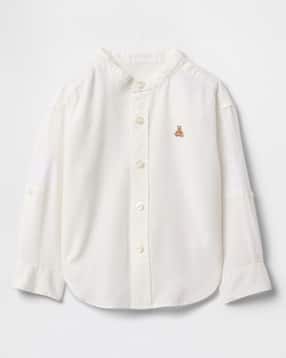 gap kids Boys Solid Relaxed Fit Full Sleeves Mandarin Collar Shirt-picture-13