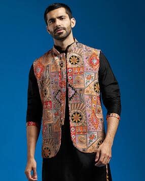 vastramay Men Embroidered Nehru Jacket-picture-35