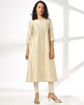 avaasa mix n' match Women Embroidered A-Line Kurta-picture-41