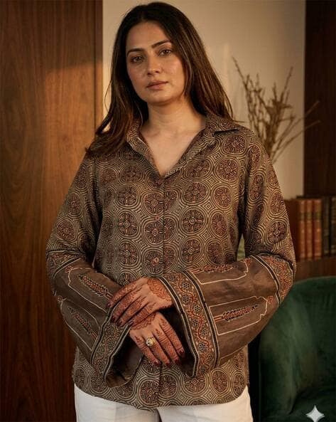 Buda Jeans Co Women Printed Relaxed Fit Shirt