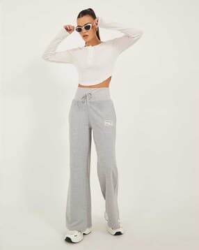 styli Heathered Straight Track Pants-picture-18
