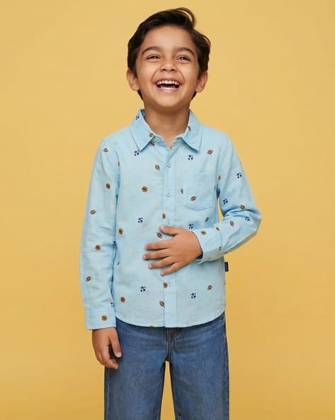 NAUTI NATI Boys Printed Regular Fit Shirt