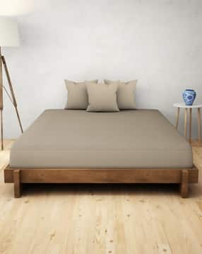 welspun Knitted Weave Plain Single Mattress Protector-picture-31