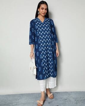 melange by lifestyle Women Cotton Printed Kurta-picture-12