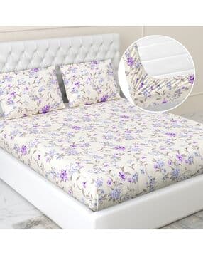 haus & kinder Cotton King Flat Bedsheet 2 Pillow Covers-picture-36