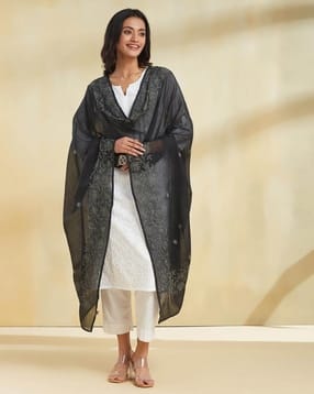 fabindia Women Embroidered Dupatta -picture-12
