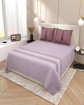 Printed King Size Bedsheet with 2 Pillow Covers-image-49