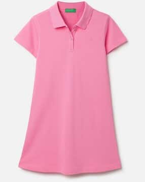 united colors of benetton Girls A-Line Dress with Embroidered Logo-picture-38