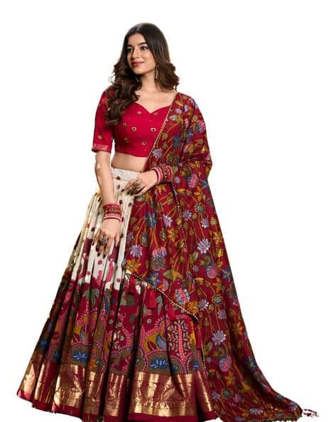Nyrika Women Floral Lehenga Choli Set with Dupatta