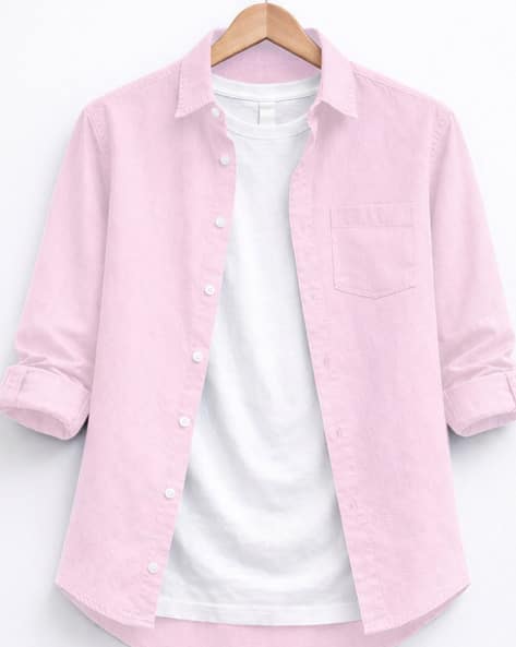 Buda Jeans Co Men Regular Fit Linen Blend Plain Shirt