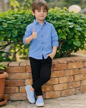fastdeal x ag Boys Spread-Collar Shirt & pants Set-picture-35