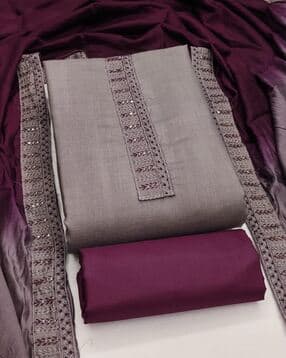 svaraa Women Embroidered 3-Piece Unstitched Dress Material-picture-30