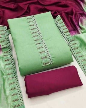 svaraa Women Embroidered 3-Piece Unstitched Dress Material-picture-29