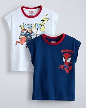 hopscotch 2-Pack Thor & Spider Man Cotton T-Shirts-picture-18