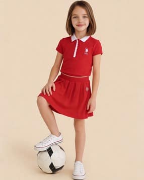 u.s. polo assn. Girls A-Line Cotton Skirt-picture-12