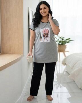 gee 5 Women Printed T-Shirt & Pyjamas Set-picture-19