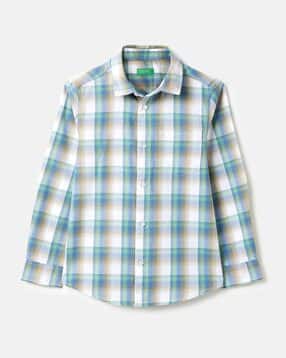 united colors of benetton Boys Checks Relaxed Fit Shirt-picture-34