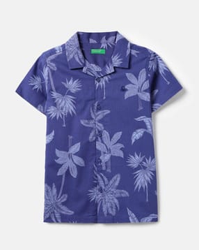 united colors of benetton Boys Tropical Relaxed Fit Shirt-picture-49
