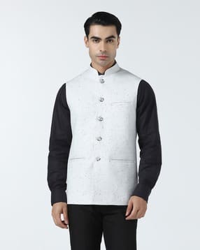 tahvo Men Printed Regular Fit Nehru Jacket-picture-48