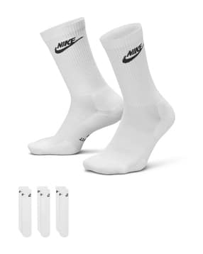 Pack of 3 Logo Print Mid-Calf Length Socks-image-28