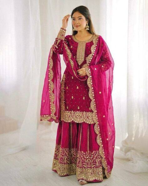 Nyrika Women Embellished Straight Kurta Suit Set