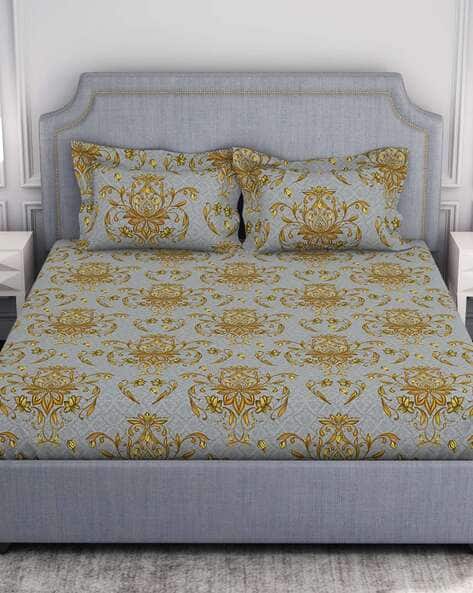 SPACES Double Bedsheet with 2 Pillow Covers