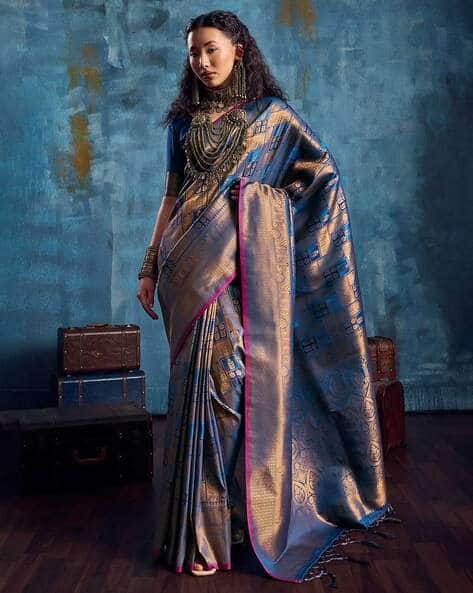 Ri-wah Kanjeevaram Silk Woven Designer Saree