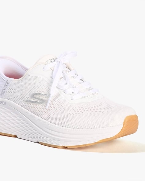 Ladies Skechers Skechers Elite Women's Sneakers SKECHERS Off White Textile Sports Women Running Shoes (US 8)