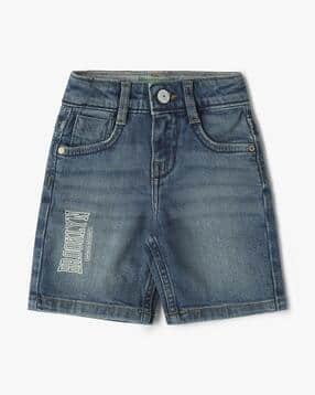united colors of benetton Boys Regular Fit Denim Shorts with Insert Pockets-picture-45