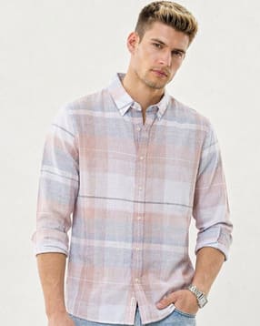 buda jeans co Men Checked Regular Fit Shirt with Spread Collar-picture-11