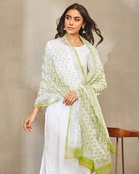 fabindia Women Printed Cotton Dupatta-picture-12